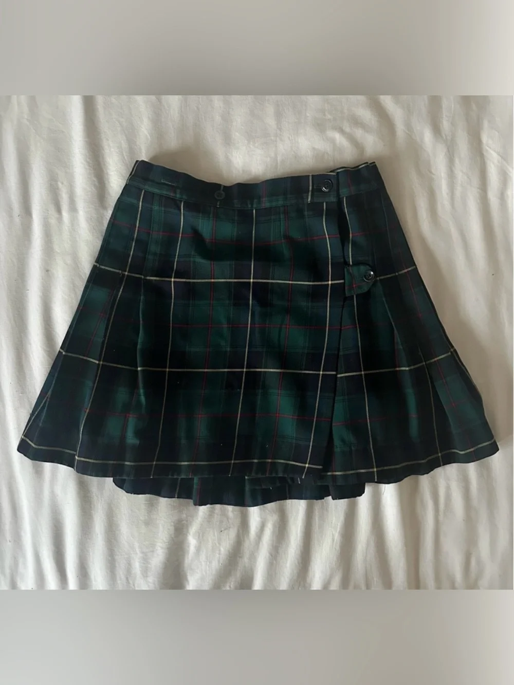 Vintage Ralph Lauren Green Pleated Skirt